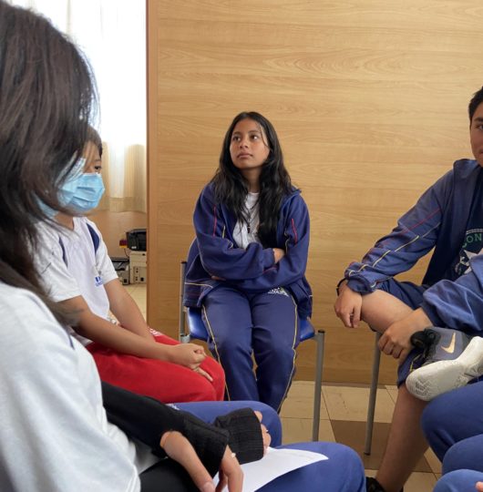 Atelier organisé avec des enfants et des adolescents de la 5eme à la terminale de l'INEPE en Equateur