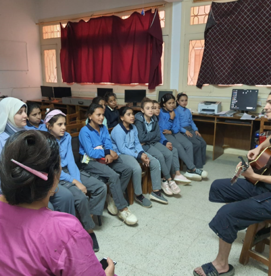 egypte-aheed-partage-rise Des enfants de l'AHEED en Egypte ont écrit une chanson sur le droit de s'exprimer